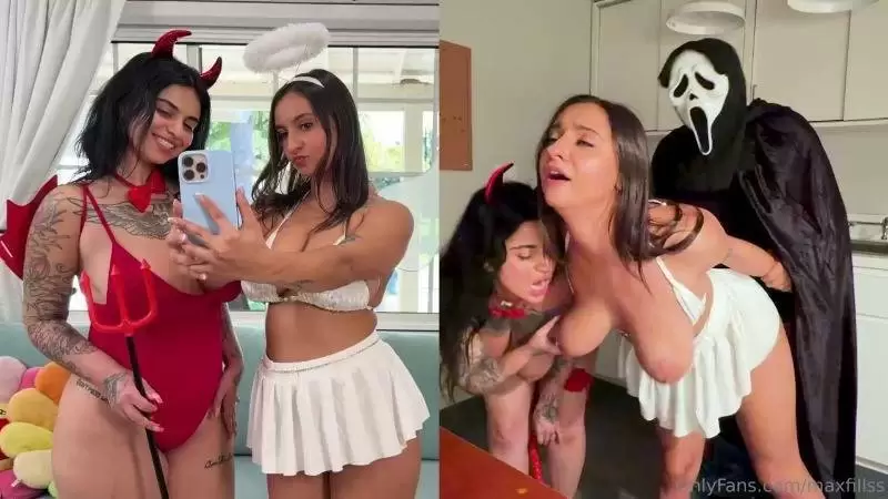 Hailey Rose & Azzy Star – I Stalked And Fucked Two Girls As They Dressed For Halloween Leak Onlyfans